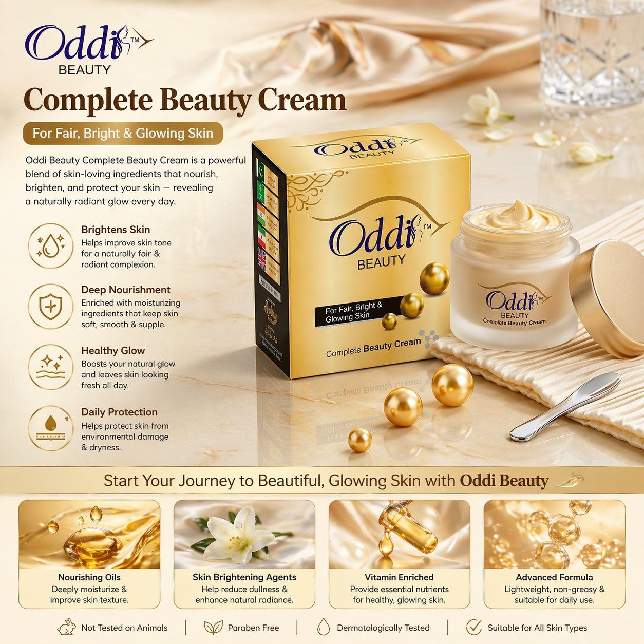 Oddi Beauty Cream Bright, Soft & Healthy Skin Everyday