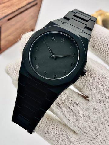 New Arabic Aura Watch Black Modern Creative Design Waterproof
