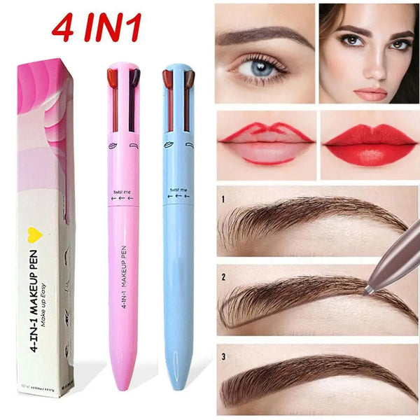 4 in 1 Makeup Pen (Highlighter / Eyeliner / Eyebrow / Lip Liner)