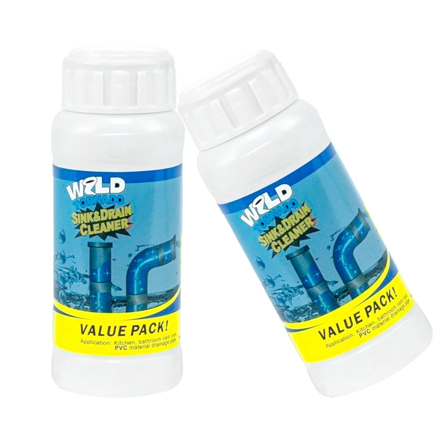 Wild Tornado Sink Drain Cleaner Toilet Cleaner Powder | Bathroom & Kitchen Use