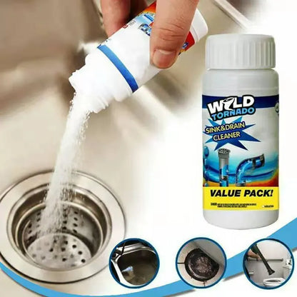 Wild Tornado Sink Drain Cleaner Toilet Cleaner Powder | Bathroom & Kitchen Use