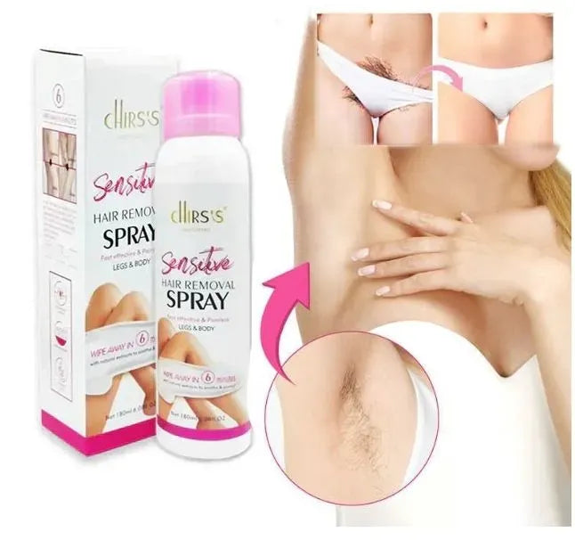 USA Sensitive Hair Removal Spray for Legs & Body with Rose Extracts – Fast, Effective & Painless