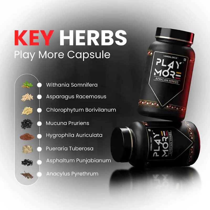 Play More African Herbs – Men's Natural Herbal Wellness & Energy Formula (Zero Side Effect)