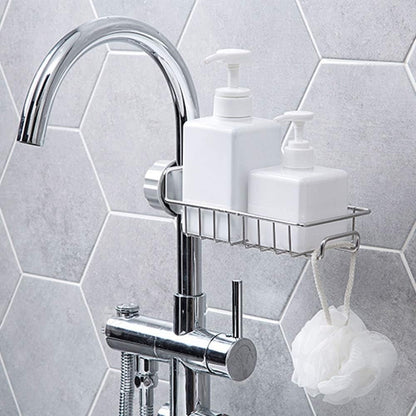 360° Kitchen Faucet Storage Basket | Sponge & Soap Holder