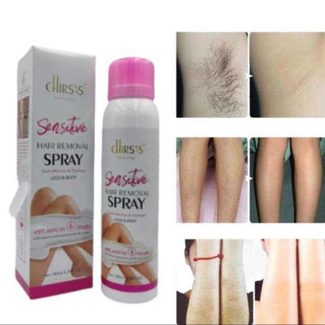 USA Sensitive Hair Removal Spray for Legs & Body with Rose Extracts – Fast, Effective & Painless