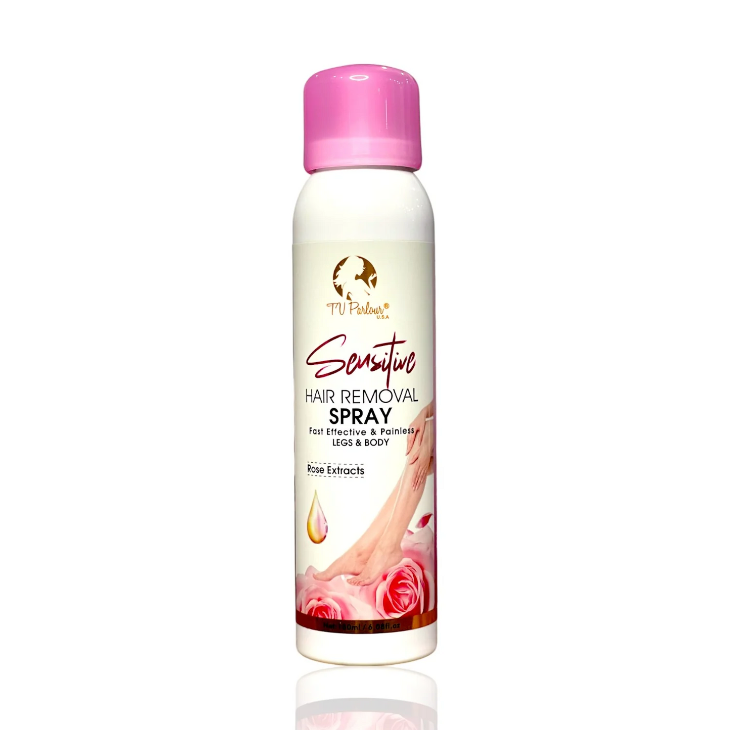 USA Sensitive Hair Removal Spray for Legs & Body with Rose Extracts – Fast, Effective & Painless