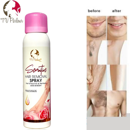 USA Sensitive Hair Removal Spray for Legs & Body with Rose Extracts – Fast, Effective & Painless