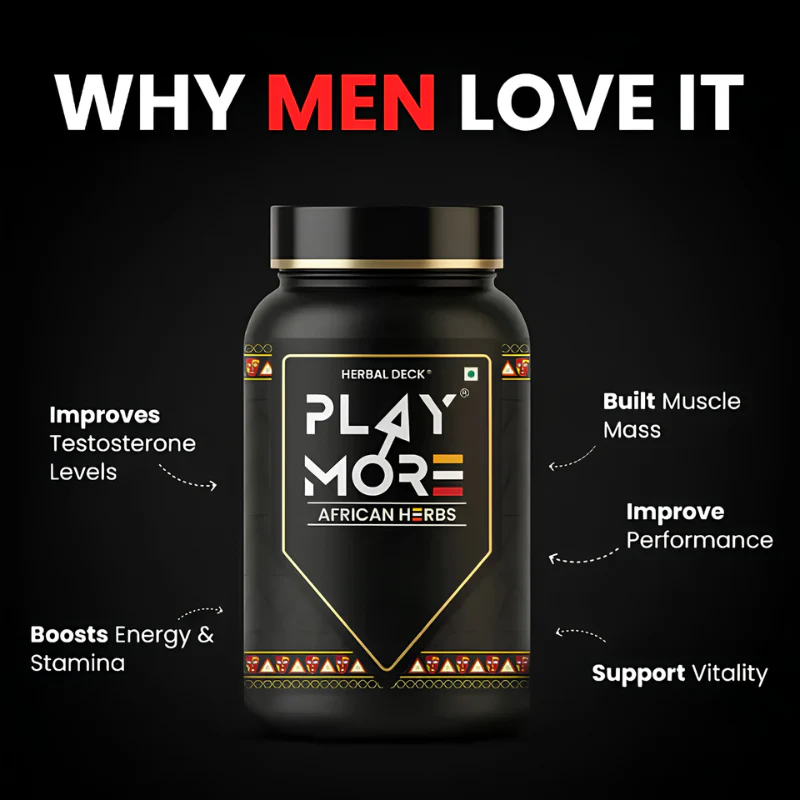 Play More African Herbs – Men's Natural Herbal Wellness & Energy Formula (Zero Side Effect)