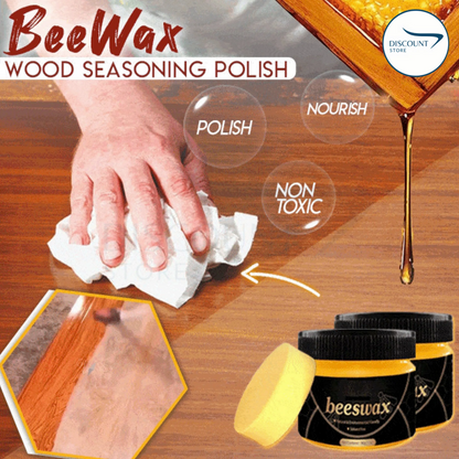 Seasoning Bee Wax With Sponge Wood Polish and Cleaner
